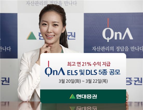 현대證, 최고 연 21% ELS 및 DLS 5종 공모