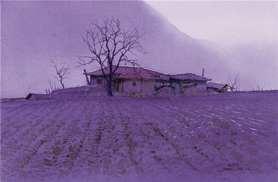 농촌서정, 40.9×27.3cm Watercolor on Paper, 2012
