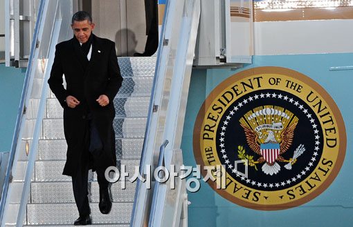 [포토] 한국 도착한 오바마 미 대통령