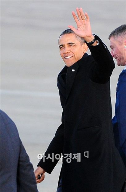 [포토] 활짝 웃는 오바마 미 대통령