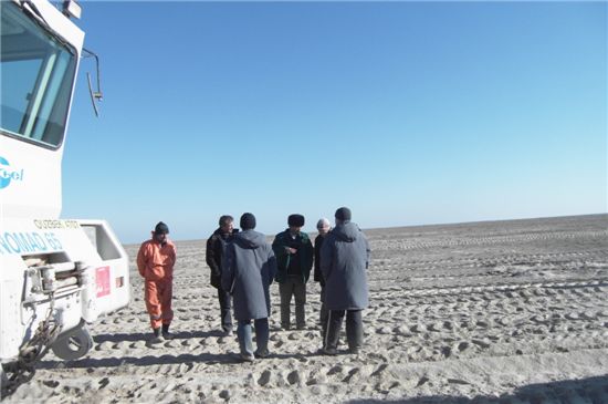 한국가스공사가 호남석유화학, LG상사, STX 등 민간기업과 지분 투자를 해 참여 중인 우즈베키스탄 우준쿠이 광구의 모습.