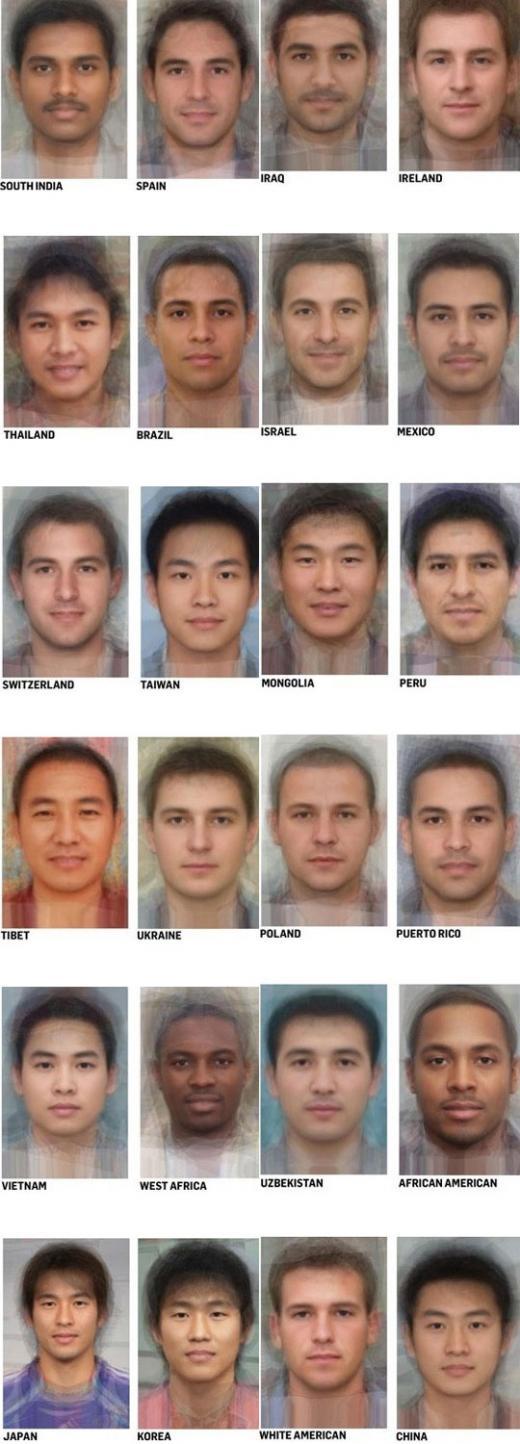 세계 남자들의 평균 얼굴…한국 평균은 박지성?