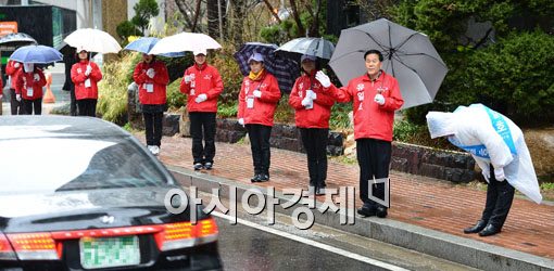 [포토] 자동차를 향해 경례