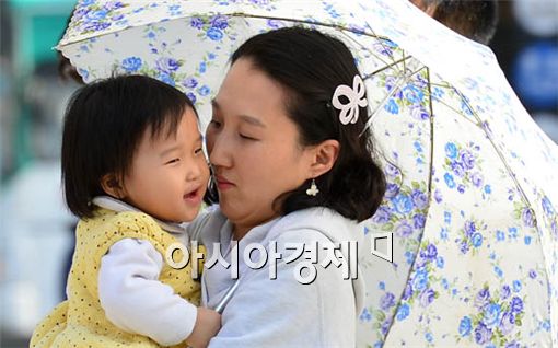 [포토] 봄 나들이 하는 모녀