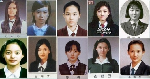 ▲ 미녀 스타 졸업사진(출처: 온라인 커뮤니티) 