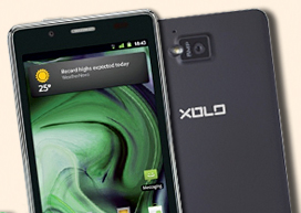 ▲인텔의 모바일CPU인 '아톰칩'이 탑재된 XOLO X900. 이날 인도에서 첫 출시한다.