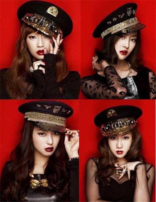SISTAR's Hyolyn(top left), Dasom(top right), Bora(bottom left) and Soyou(bottom right) [Starship Entertainment]
