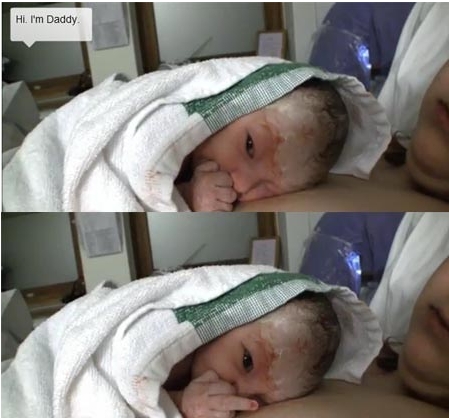 갓난아기 돌발재롱(출처: 온라인 커뮤니티) 