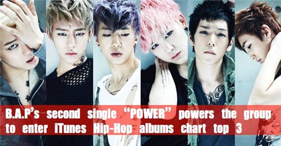 B.A.P’s “POWER” enters iTunes’ Hip-Hop Albums charts' top 3