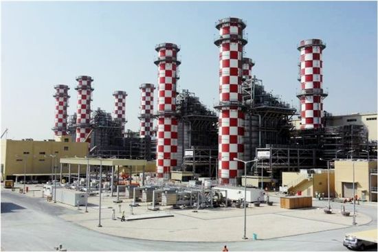 ▲현대중공업이 최근 바레인 알두르에서 준공한 발전·담수플랜트 전경