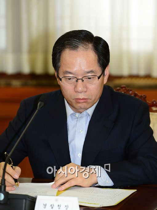 [포토] 국가정책조정회의 참석한 김기용 경찰청장