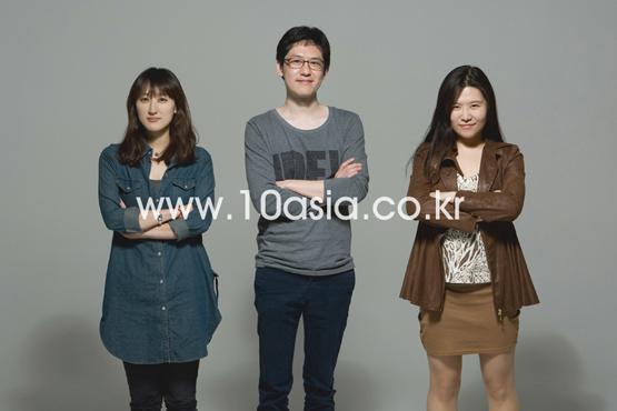 네이버 웹툰을 담당하고 있는 김여정 과장, 김준구 팀장, 김자현 대리. (왼쪽부터)