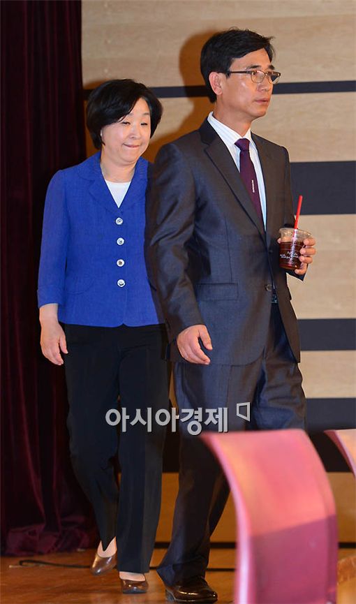 [포토] 심상정-유시민, 무거운 발걸음