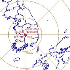 11일 지진 발생 상황(제공 : 기상청)