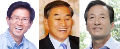 왼쪽부터 김문수 경기도지사, 이재오 의원, 정몽준 의원.