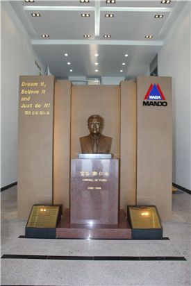 만도, 외국사업장에 흉상 세운 까닭