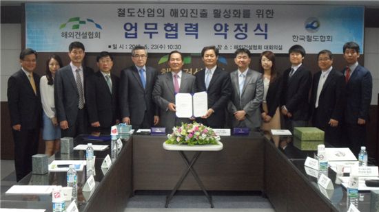 해외건설협회-한국철도협회 간 업무협력 약정 체결