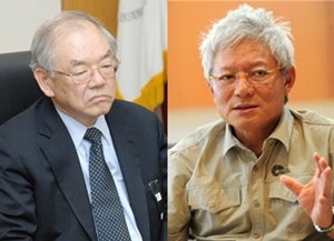 학내구성원들의 사퇴압력을 받고 있는 서남표(왼쪽) KAIST 총장과 김진규 건국대 총장.