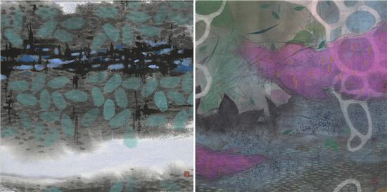 (왼쪽)Deja-vu, 50×50㎝ 201 (오른쪽)Scenery in Memory, 50×50㎝ 2011