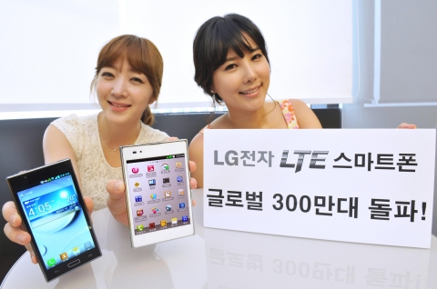 LG LTE폰 글로벌 판매 300만대 돌파