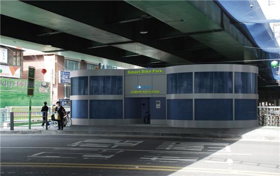 지하철2호선 신대방역에 신개념 자전거 주차장 탄생