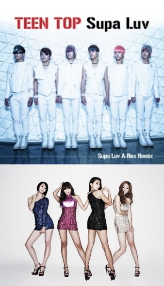 TEEN TOP (top) and SISTAR (bottom) [TOP Media, Starship Entertainment]