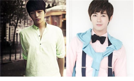 INFINITE's L (left) and ZE:A's Hwang Kwang-hee (right) [Woollim Entertainment/Star Empire Entertainment]