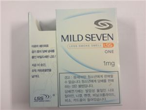 마일드세븐 담뱃갑 '불법 줄타기'