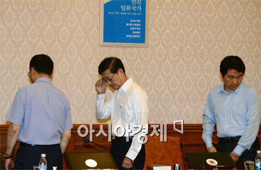 [포토] 국무회의 참석한 김황식 총리