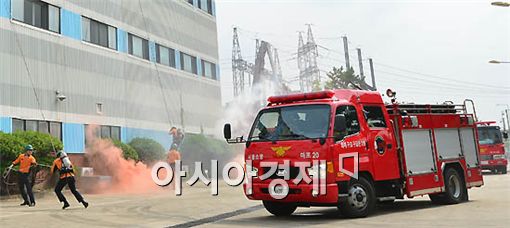 [포토] 화력발전소, 화재대비훈련 실시