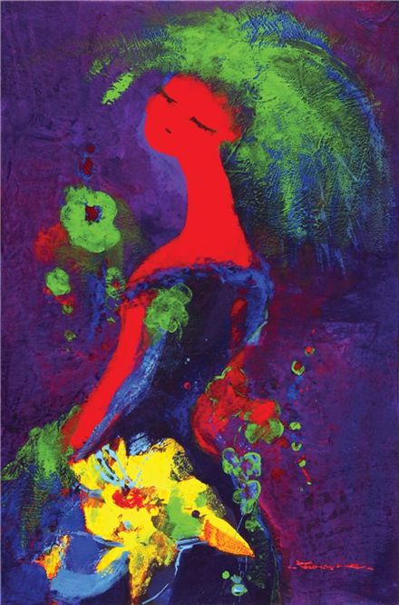 도도한 여인, 91ⅹ61㎝ mixed media on canvas, 2011.