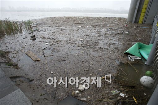 [포토] 밀려오는 쓰레기들