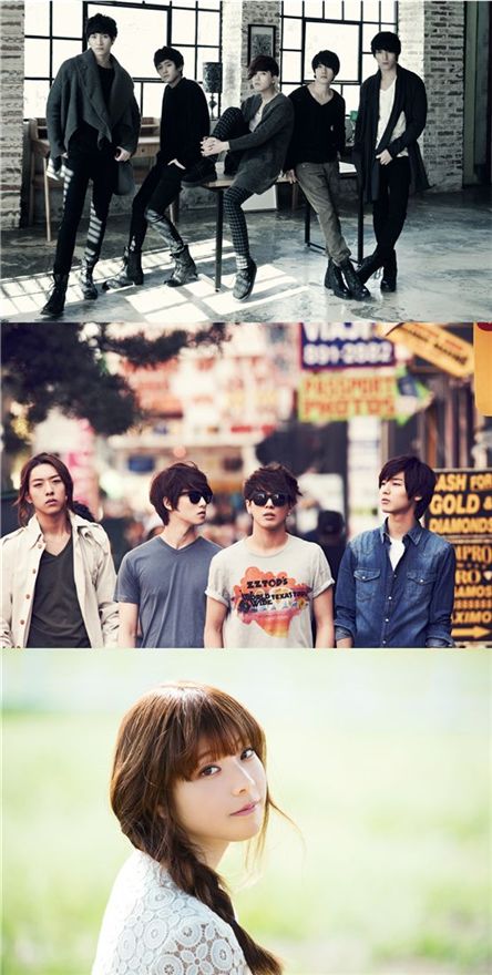 FTIsland (top), CNBLUE (center) and Juniel (bottom) [FNC Entertainment]