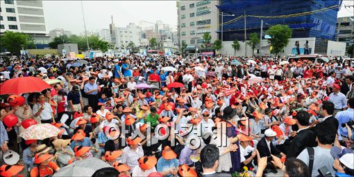 [포토] 광장 가득 메운 지지자들