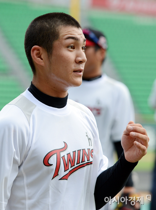 [포토] 오지환 '머리가 많이 자랐죠~'