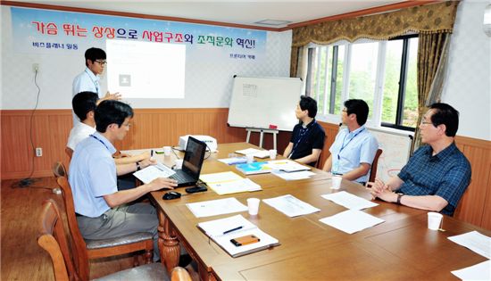 "화폐사업 만으로는 안된 다". 한국조폐공사 직원들이 회사의 새 먹거리 개발을 위해 머리를 맞댔다. 