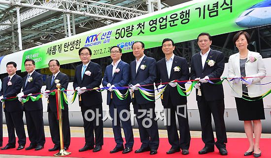 [포토] KTX-산천 첫 운행 기념식