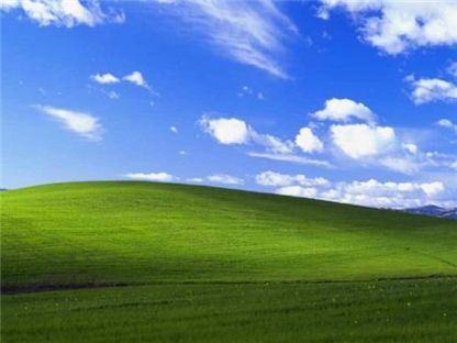 ▲ 윈도우 XP 초기 바탕화면 캡처 