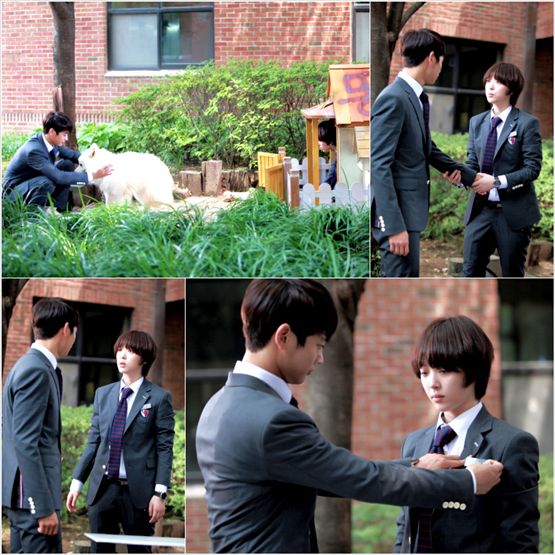 Sulli, Minho on set of "For You in Blossoms" 1st shooting