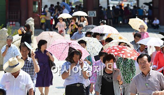 [포토] 무더위 관광