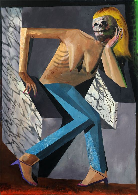 율리어스 호프만(Julius Hofmann), 왕좌(Thron), 2011, 155x110cm, acrylic on canvas