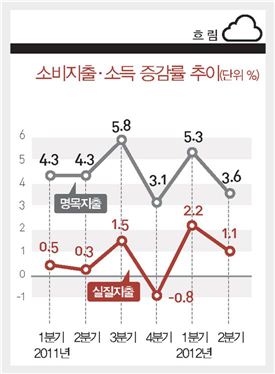 가계 소비지출 급락… 취업자 수 증가