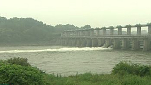 북한 황강댐.