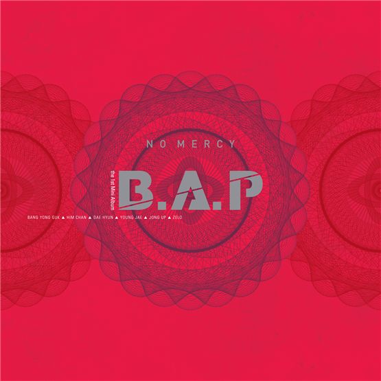 The cover photo of B.A.P's first mini-album "NO MERCY," released on July 19, 2012. [TS Entertainment]