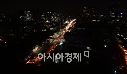 [포토]어둠에 잠긴 서울시내