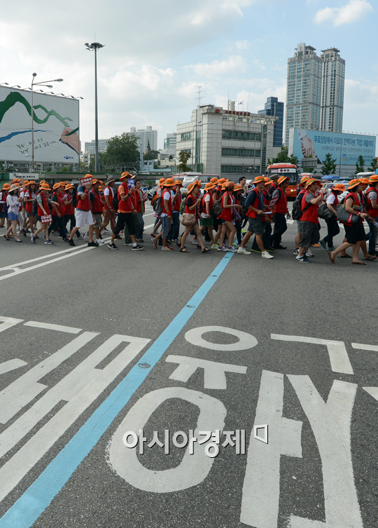 [포토] 민주노총 총파업 결의대회 거리행진