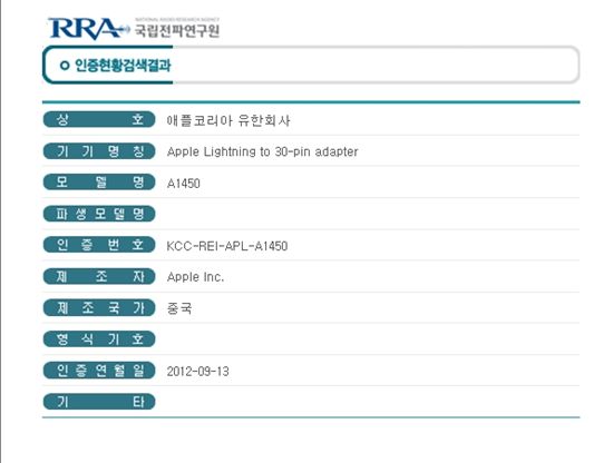 애플, 아이폰5용 어댑터 전파인증 완료..국내출시 기대감↑