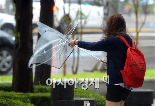 [포토]"우산이 우산이 아니네"