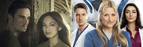 늑대인간처럼 모습을 바꾸는 야수가 나오는 <미녀와 야수>(왼쪽)와 좌충우돌 신입 의사의 로맨스를 그리는 <에밀리 오웬스 M.D.>.