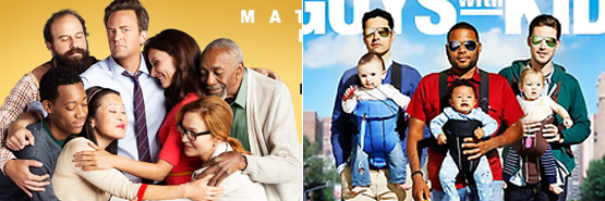 <프렌즈>의 매튜 페리가 상처를 가진 스포츠 캐스터로 나오는 <고 온>(왼쪽)과 가장 빨리 조기 종영될 것으로 예상되는 <가이즈 위드 키즈>.